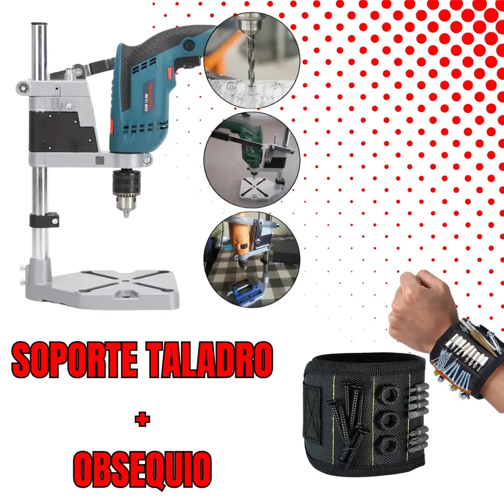 Soporte Vertical para Taladro +  Brazalete Magnetico 50% OFF