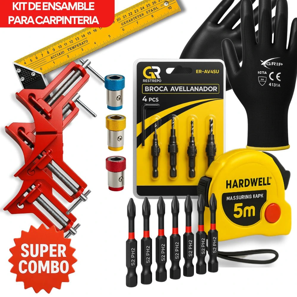 El Kit de ensamble que Todo Carpintero Necesita X24 Piezas