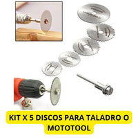 Thumbnail for Convierte Tu Taladro En Una Sierra Portatil: Kit 5 Discos Tambien Para Mototool
