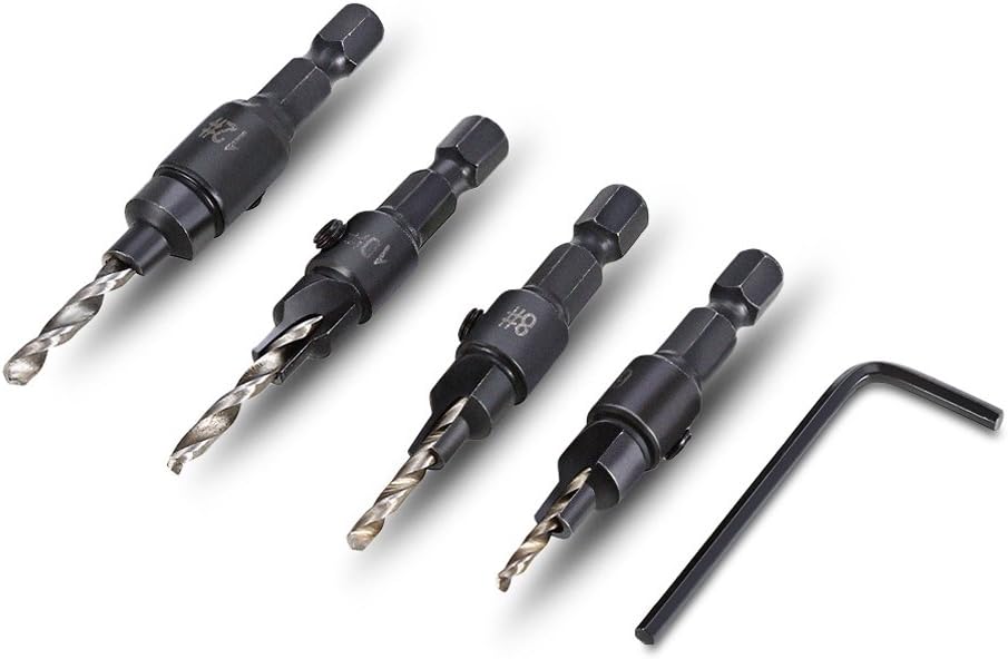 Combo 4 Brocas Avellanadoras Mas 4 Brocas Saca Tarugos Obsequio Afilador Broca Metal