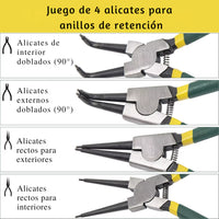 Thumbnail for Juego De Pinzas Saca Pines 4 Pzas Interior Exterior Curva