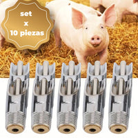Thumbnail for Bebedero Tipo Pezón para Cerdo – Set por 10 Unidades