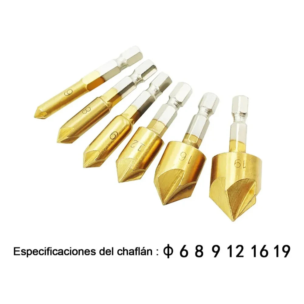 Kit Profesional de Brocas Avellanadoras 26 Piezas para Carpintería de Precisión