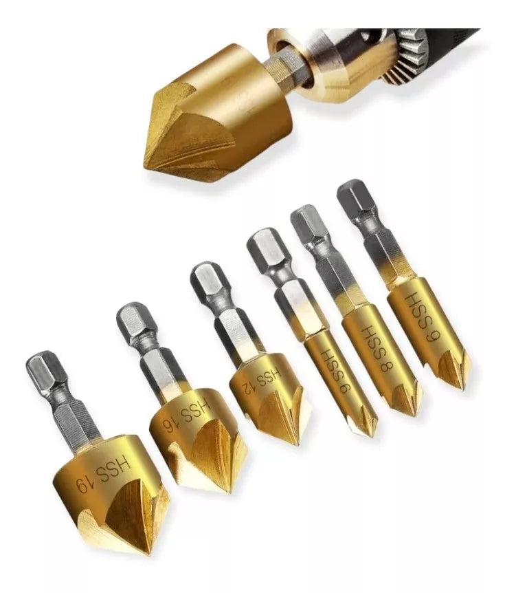 Brocas Avellanadoras Para Metal, Madera y Plastico