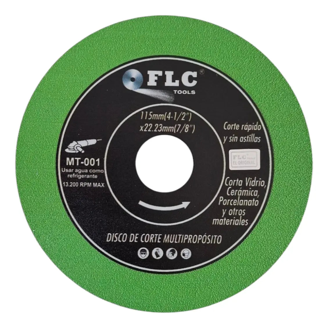 Disco Diamantado Corte Fino 4½" para Vidrio, Cerámica y Porcelanato FLC Tools | Al Por Mayor
