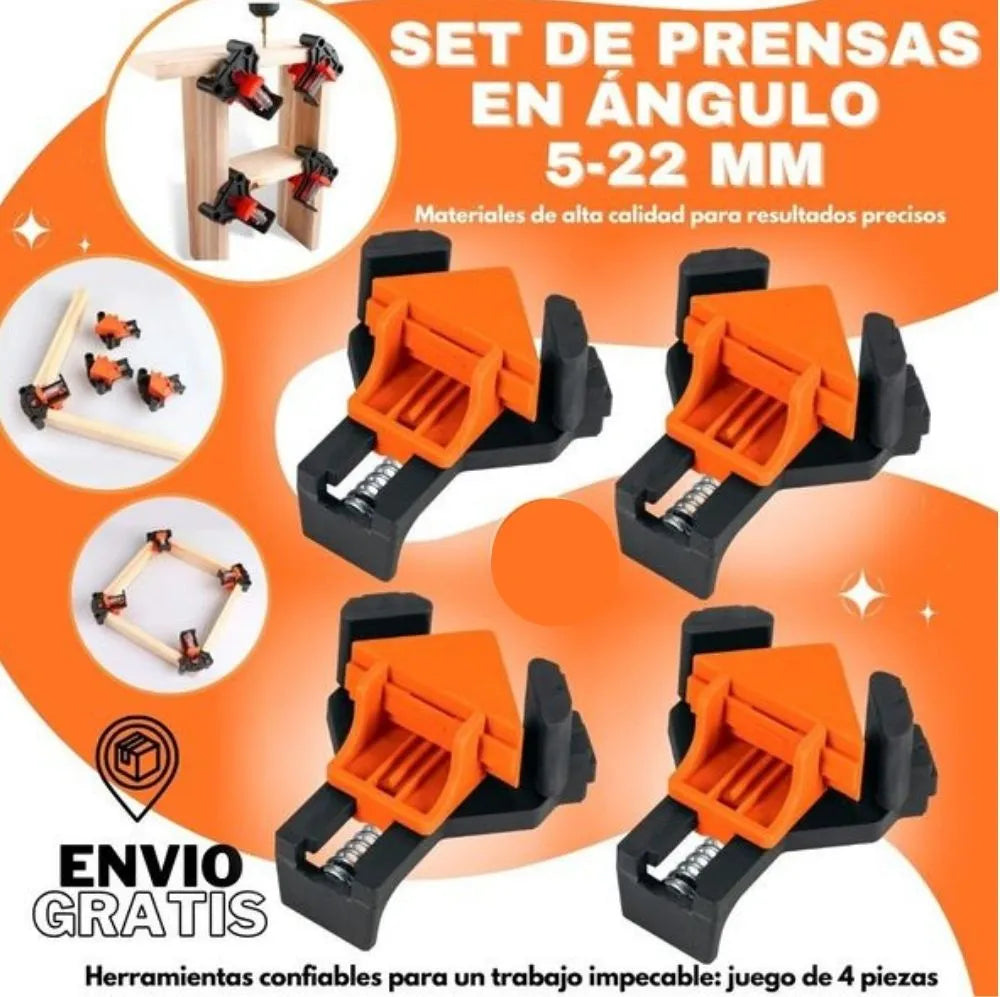 Abrazaderas Juego De 4 Prensas En Ángulo.
