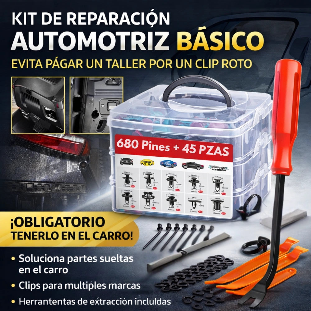 Clips de Sujeción para Carros: kit de reparación rápida para carro