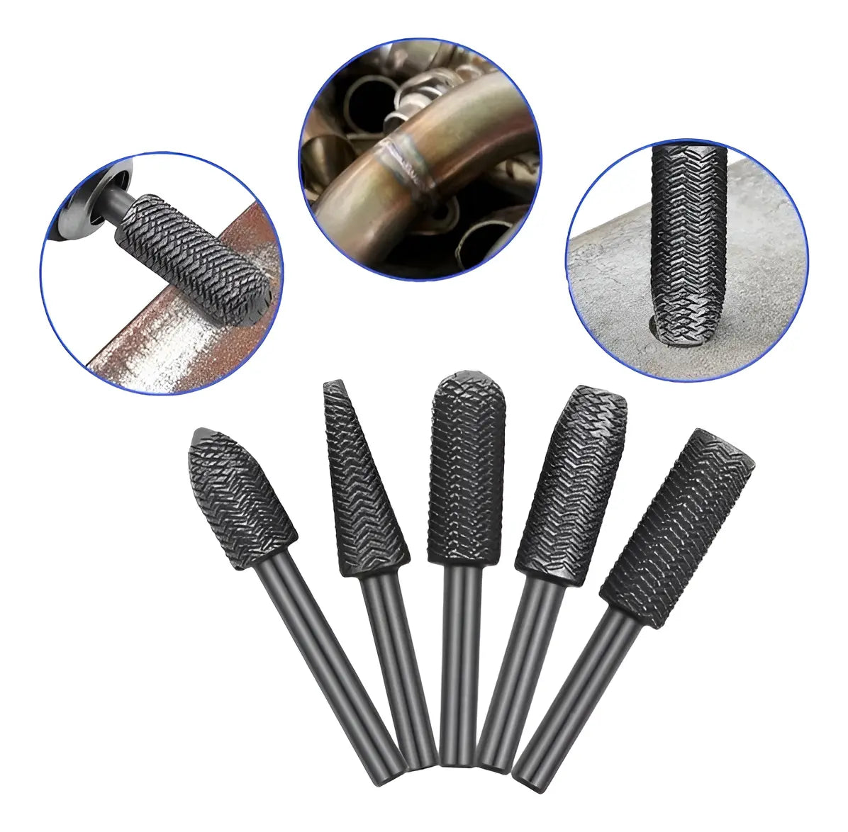 Juego de Fresas para Pulir Metal 1/4" x 5 Piezas FLC Tools | Al Por Mayor