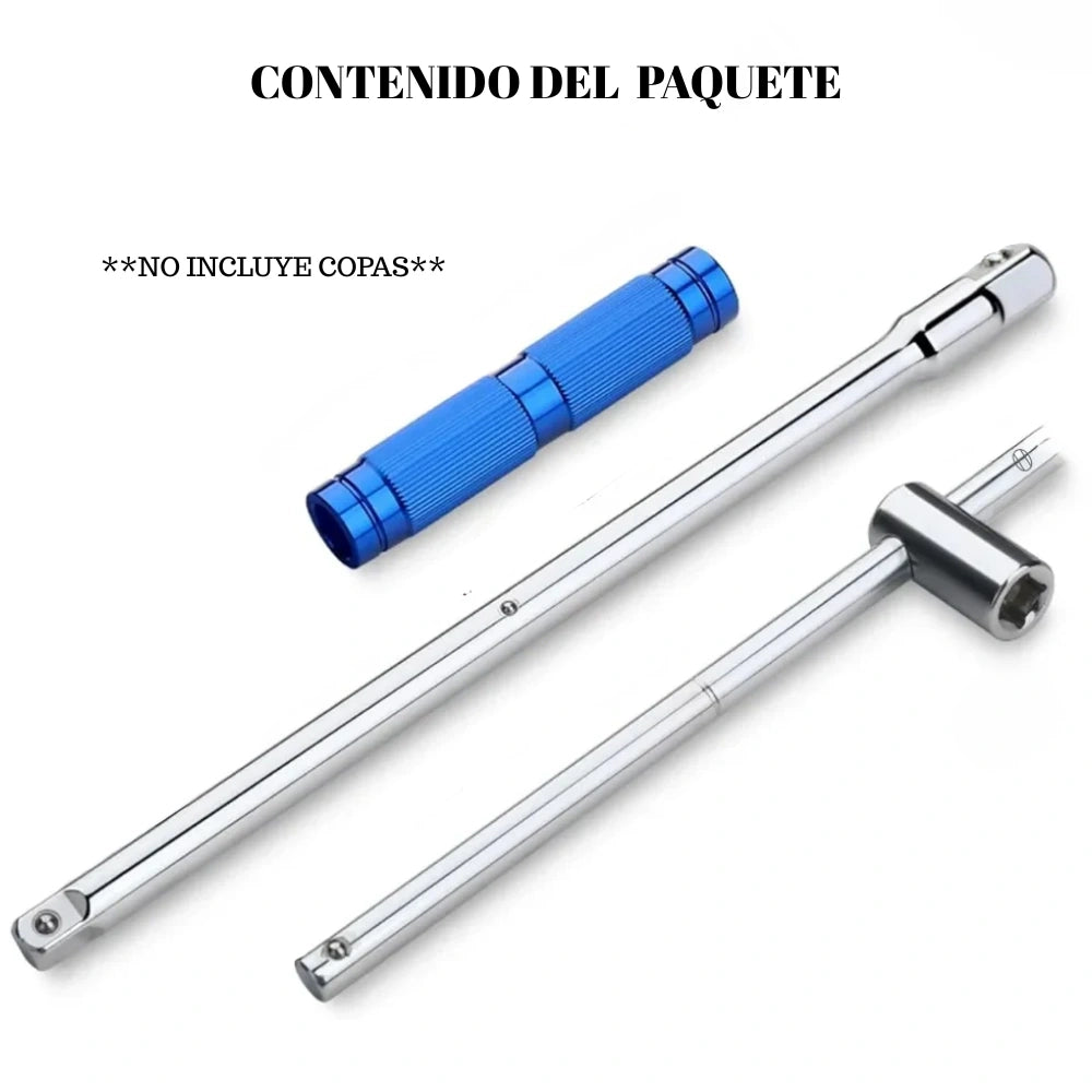 Llave Tipo T Ajustable Multiproposito 3 Cuadrantes 1/4 3/8 1/2