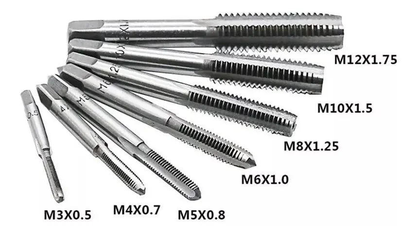 Juego de Machuelos Métricos M3-M12 x 8 Piezas FLC Tools | Al Por Mayor