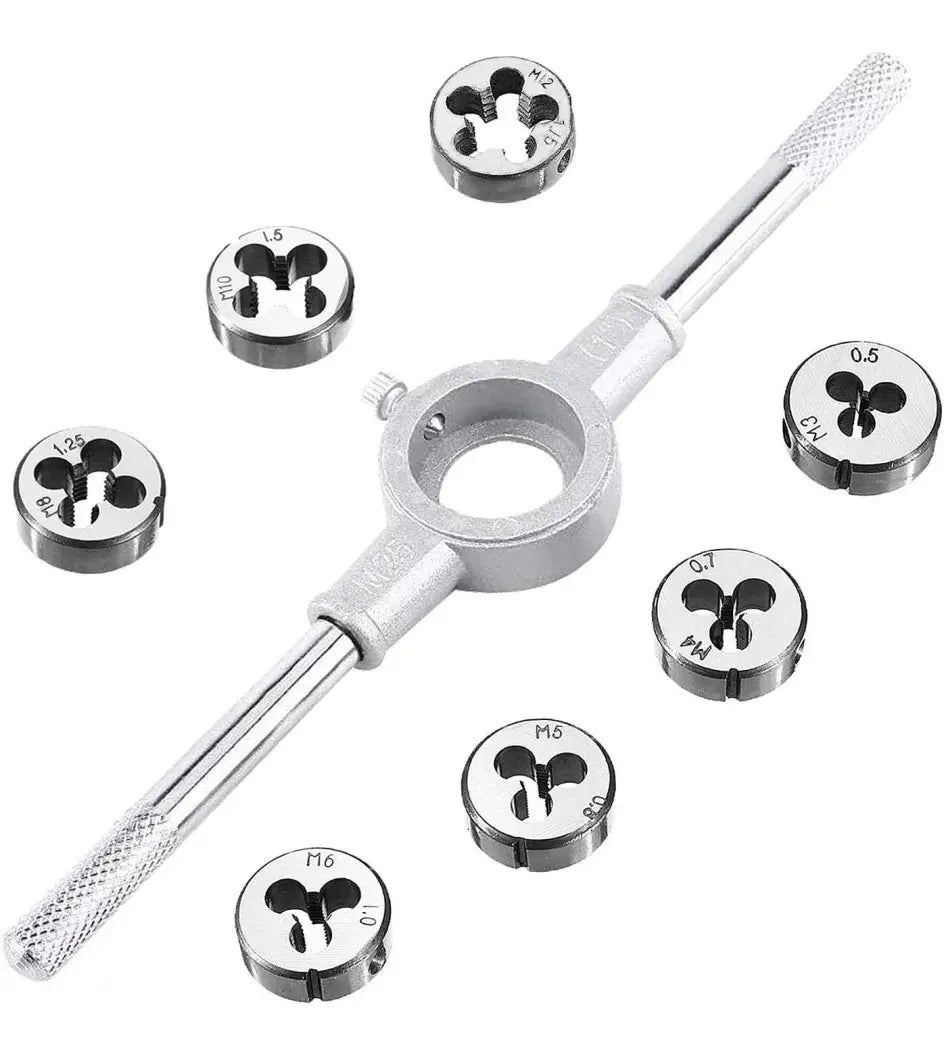 Juego de Tarrajas Métricas Corrector de Tornillos x 8 Piezas FLC | Al Por Mayor