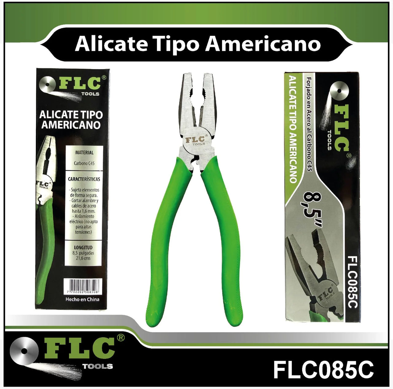 Alicate tipo americano 8.5" Acero C45 | Al Por Mayor