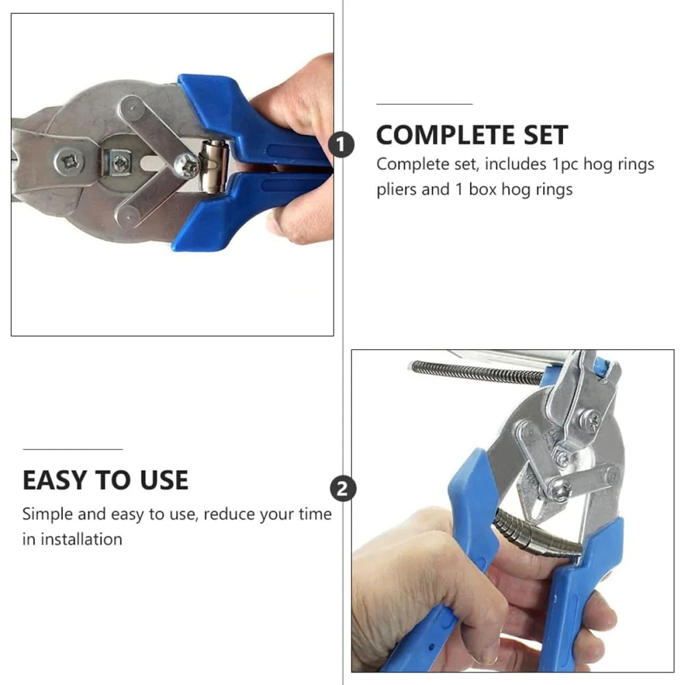 Set completo alicate grapadora con caja de anillos tipo C