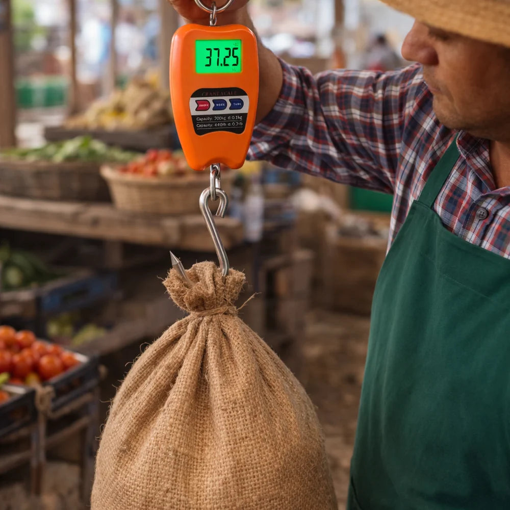 Báscula Digital Colgante Profesional 200kg Alta Precisión Industrial