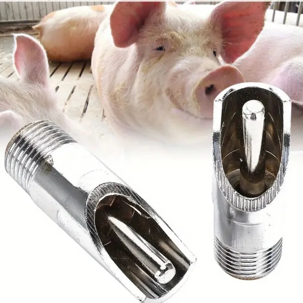 Bebedero Tipo Pezón para Cerdo – Set por 10 Unidades