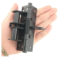 Thumbnail for bisagra negra con tornillos incluidos para instalacion