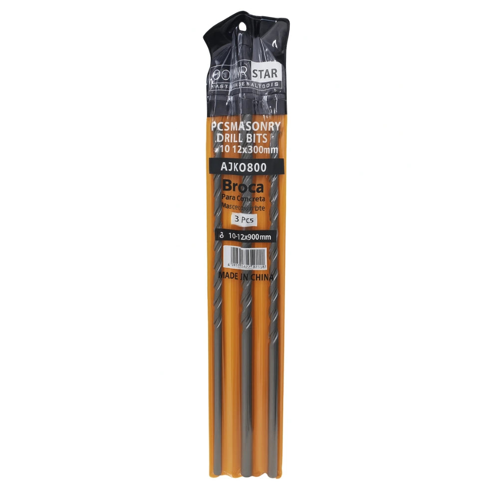 Brocas Para Muro Largas 30cm Set X3 8 10 Y 12mm
