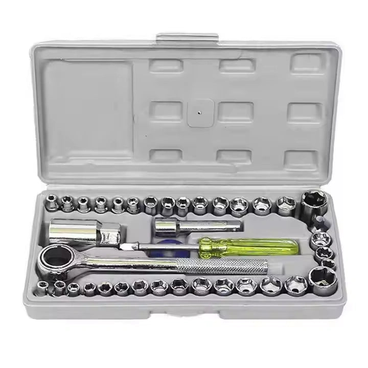 Set Juego De Copas 40 Pcs Rachet 1/4" & 3/8"