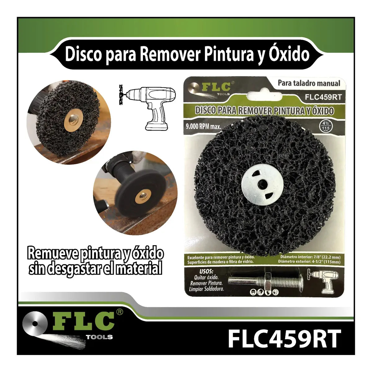 Disco Removedor de Pintura y Óxido para Taladro 115 mm | Al Por Mayor