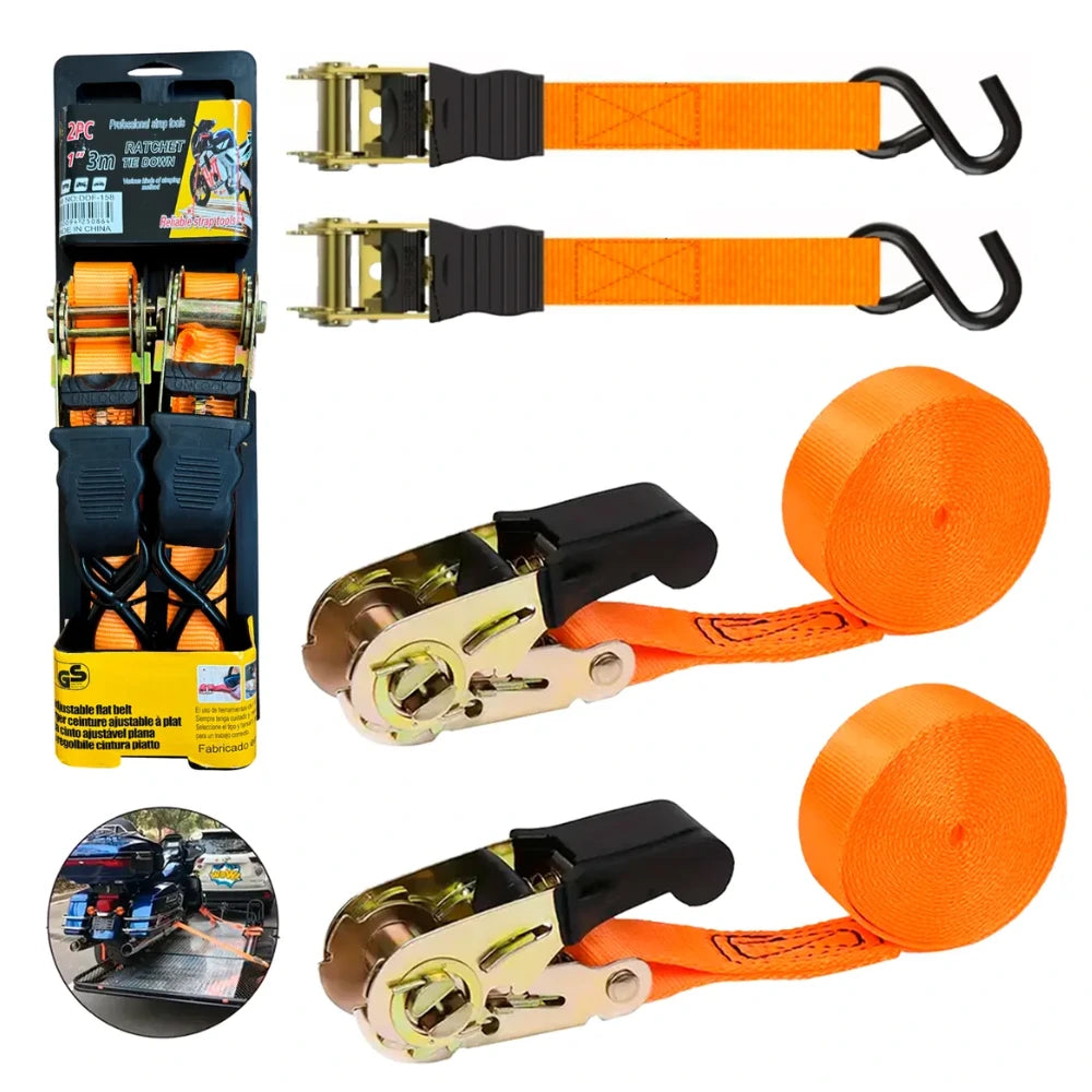 Eslinga Set X2 Piezas Cuerdas De Carga 3m Largo X 2.5cm Ancho