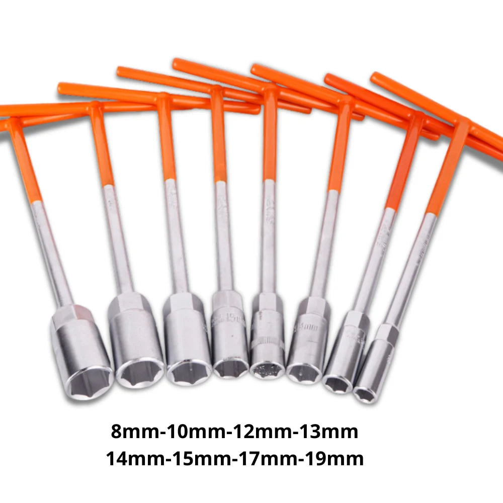 Juego De Copas Hexagonales Llave Tipo T 8 Piezas Mecanica