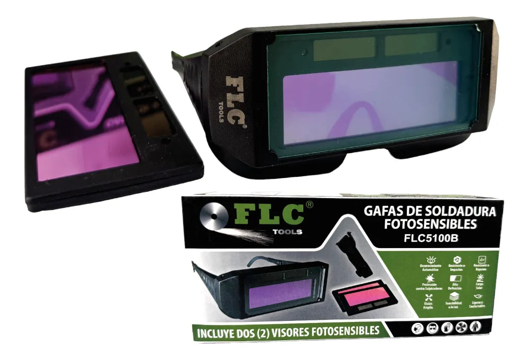Gafa para Soldar Fotosensible Solar + Vidrio de Repuesto FLC Tools | Al Por Mayor