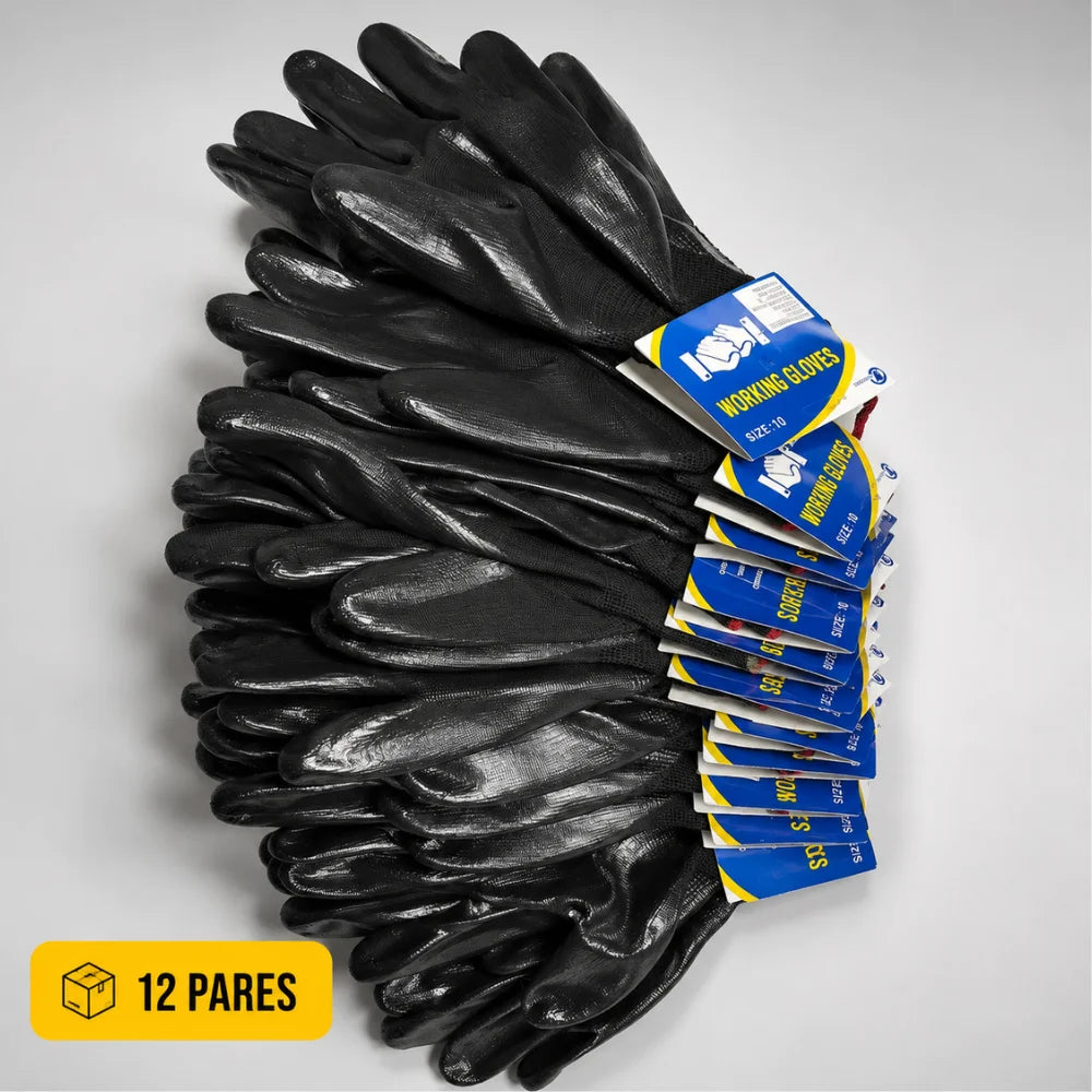 Guantes Industriales Antideslizantes | Docena x 12 Pares