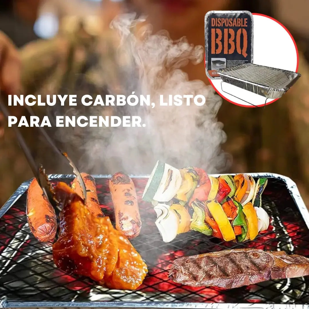 Asador Desechable Portátil - ¡Perfecto para tus Fiestas!