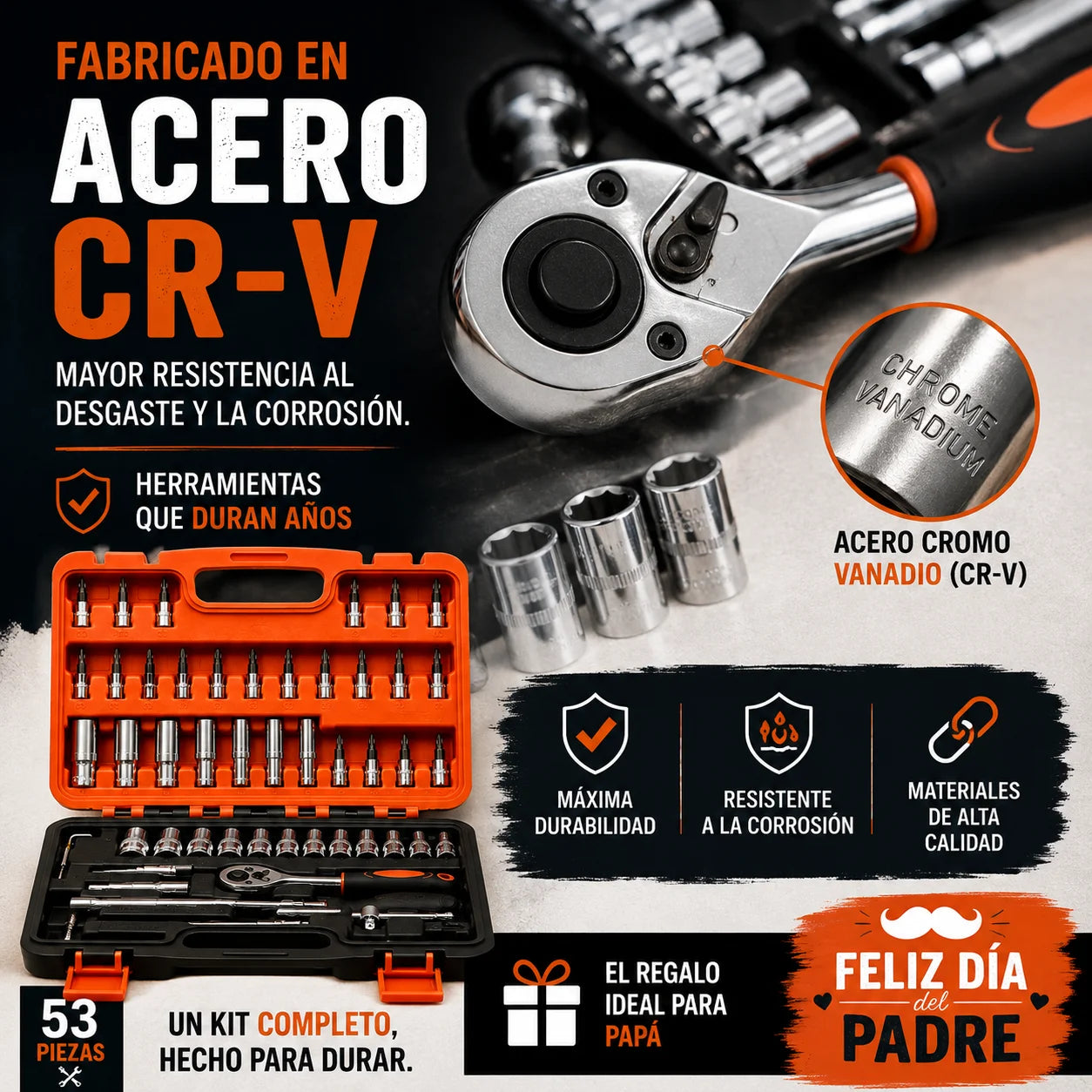 El regalo que sí va a usar: Kit de Rachet de 53 Piezas
