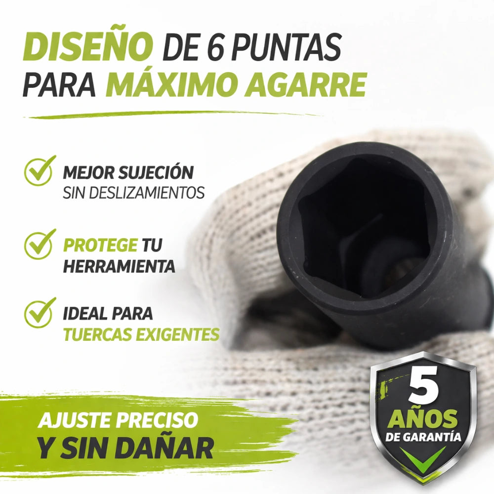 Juego de Rachet 1/2 Profesional con Copas Largas (22 Piezas) – Hecho para Talleres