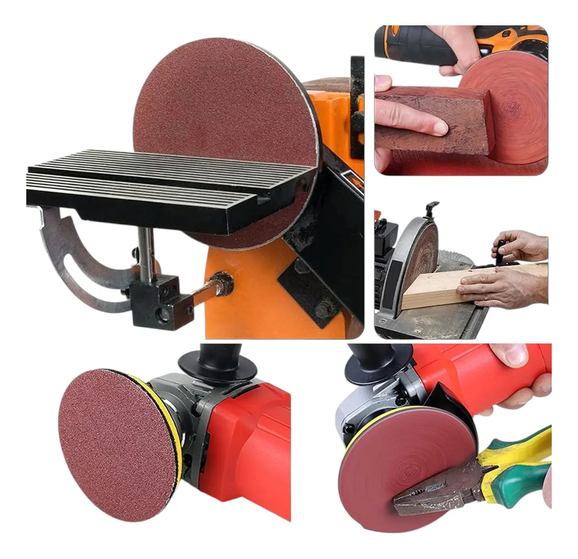 Disco de Lija con Velcro 4.5" Grano 40, 60, 80 o 100 x10 FLC Tools | Al Por Mayor
