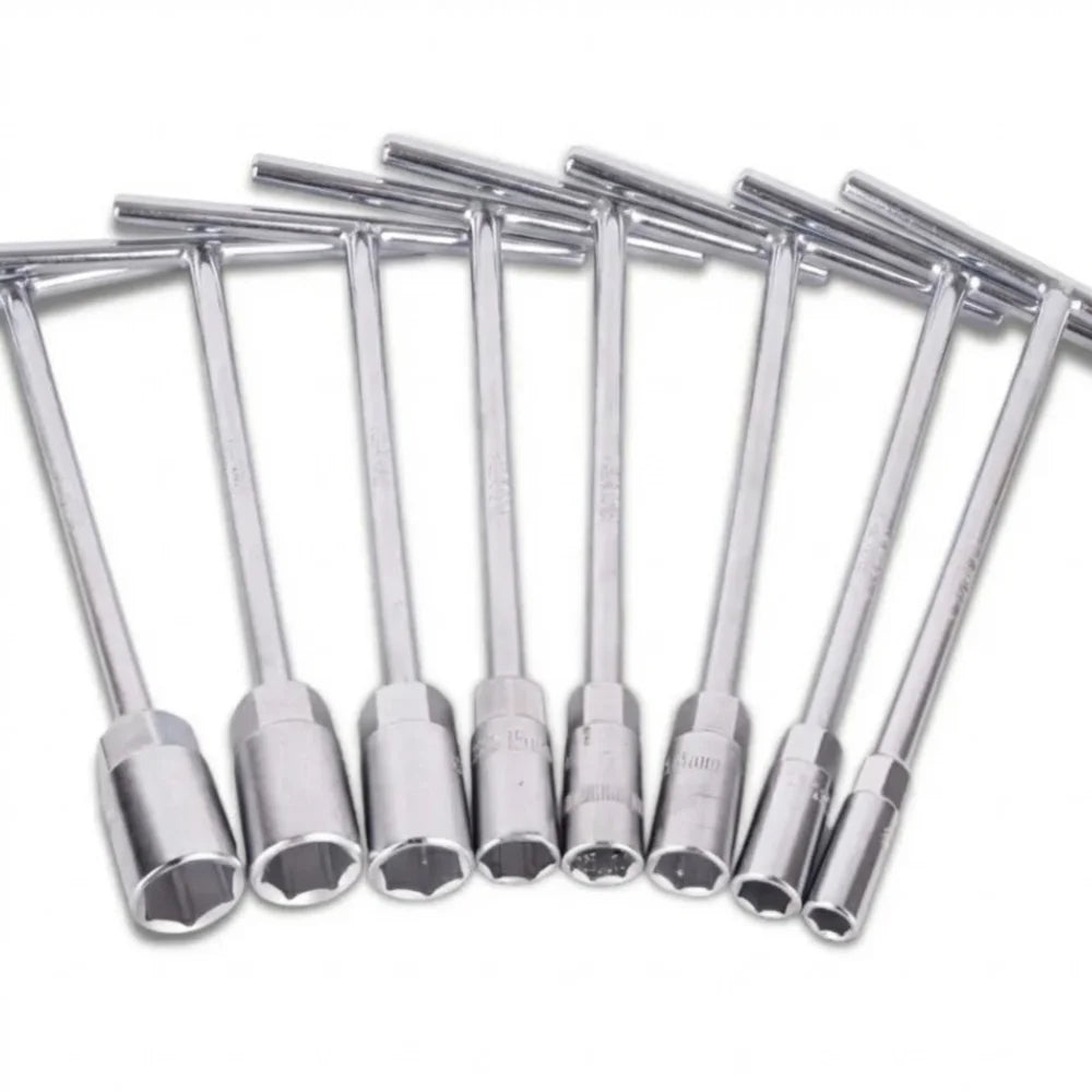 Juego De Copas Hexagonales Llave Tipo T 8 Piezas Mecanica