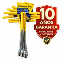 Thumbnail for set profesional de llaves tipo t 8 piezas – uso de taller, alta resistencia + garantía 10 años
