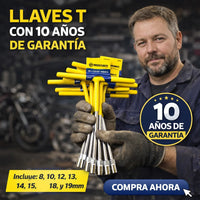Thumbnail for set profesional de llaves tipo t 8 piezas – uso de taller, alta resistencia + garantía 10 años