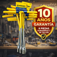 Thumbnail for set profesional de llaves tipo t 8 piezas – uso de taller, alta resistencia + garantía 10 años