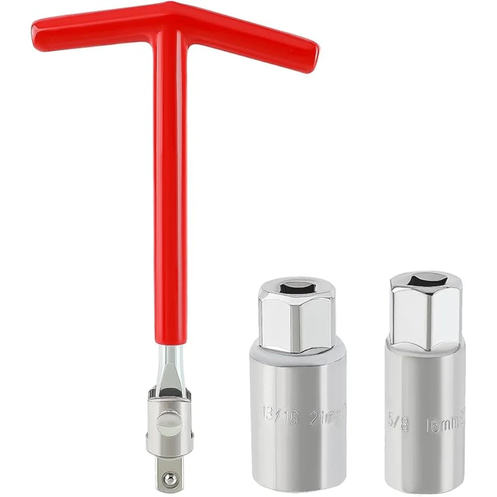 Llave Tipo T Saca Bujias Copas 16mm De 21mm Cuadrante 3/8