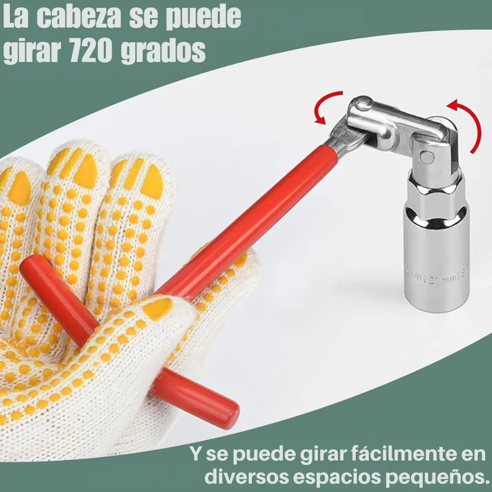 Llave Tipo T Saca Bujias Copas 16mm De 21mm Cuadrante 3/8