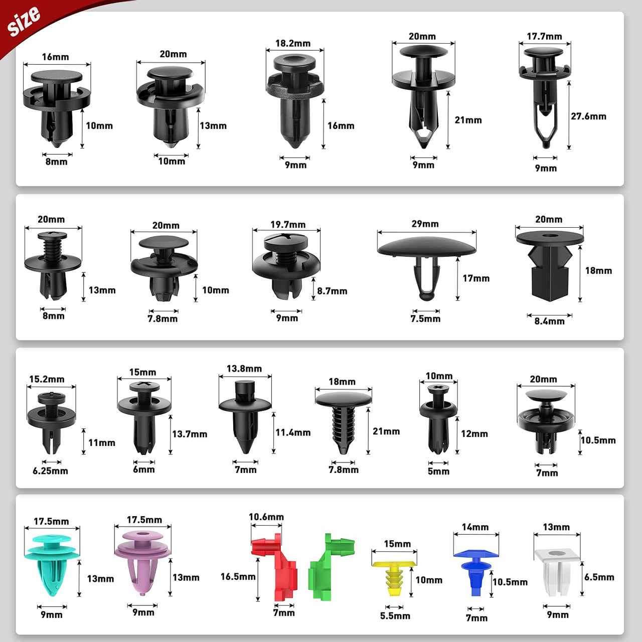 Clips de Sujeción para Carros: Variedad de Calidad