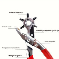 Thumbnail for Pinza Perforadora Ojales Cuero 6 Tamaños Sacabocados