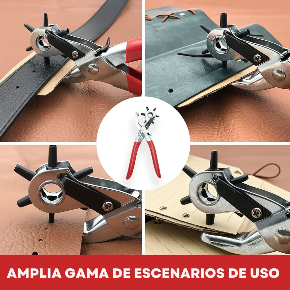 Pinza Perforadora Ojales Cuero 6 Tamaños Sacabocados