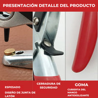 Thumbnail for Pinza Perforadora Ojales Cuero 6 Tamaños Sacabocados