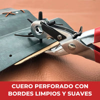 Thumbnail for Pinza Perforadora Ojales Cuero 6 Tamaños Sacabocados