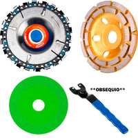 Thumbnail for Combo 3 Discos de Pulidora Para Madera, Metal y Vidrio Mas llave de Pulidora
