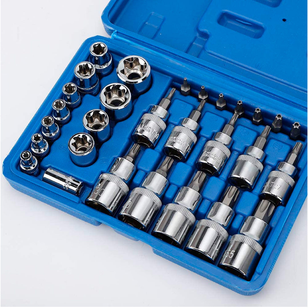 Juego De Puntas Y Copas Torx 30 Piezas