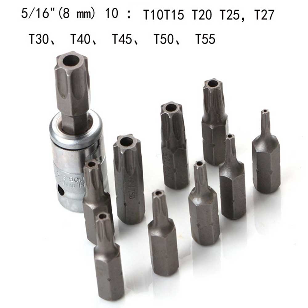 Juego Copas y Puntas Torx 34pcs Hembra y Macho