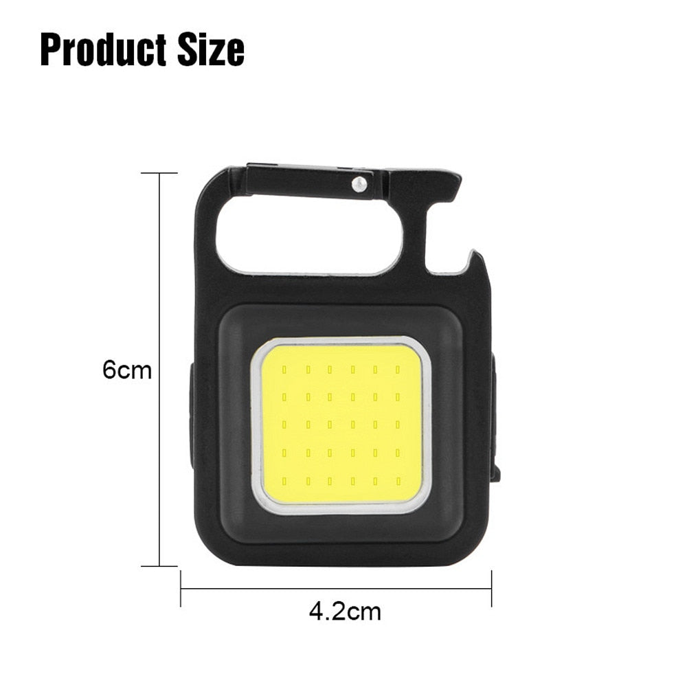 Linterna Led Imantada Adaptable A Tripode Con Destapador Recargable