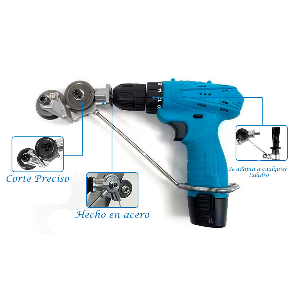 Adaptador a taladro para corte de laminas
