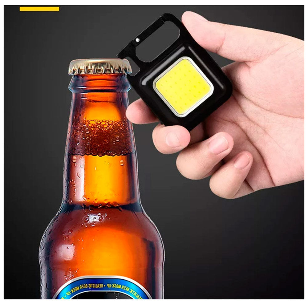 Linterna Led Imantada Adaptable A Tripode Con Destapador Recargable