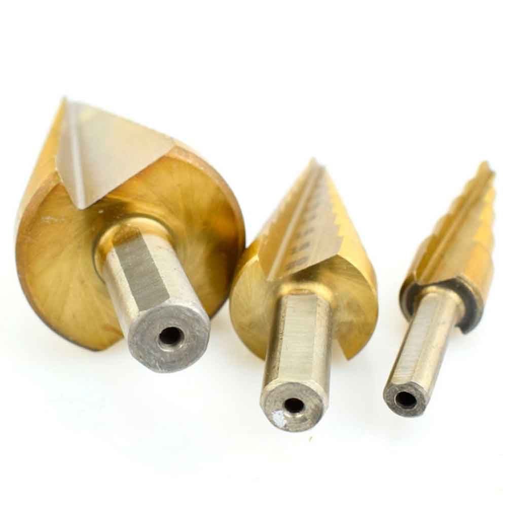 Brocas Escalonadas Hss Juego 3 Piezas Para Madera Metal PVC Y Mas