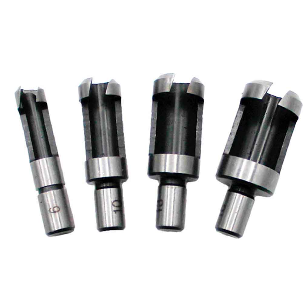 Combo 4 Brocas Avellanadoras Mas 4 Brocas Saca Tarugos Obsequio Afilador Broca Metal